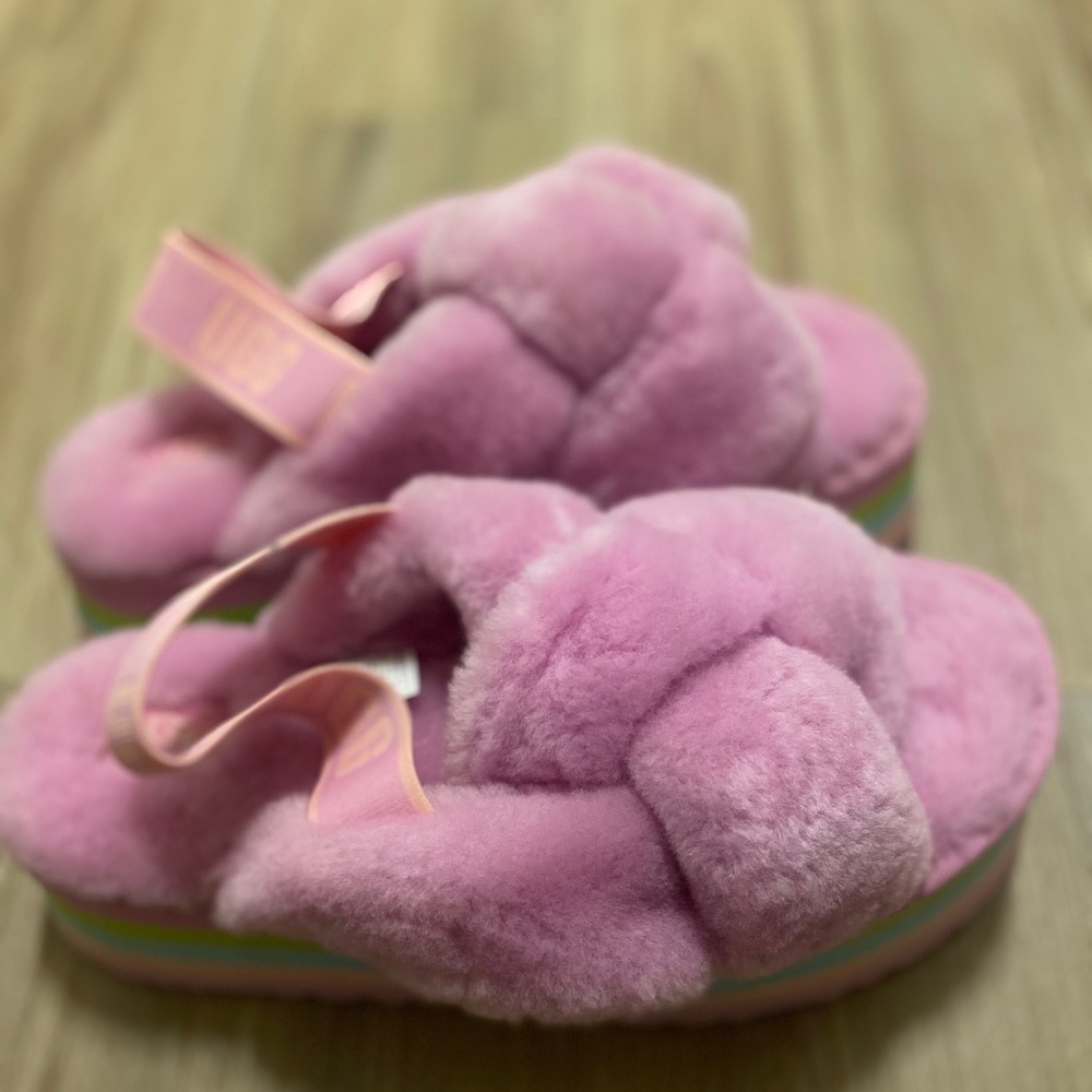 Ugg Multicolored Disco Knot Slides Size 10